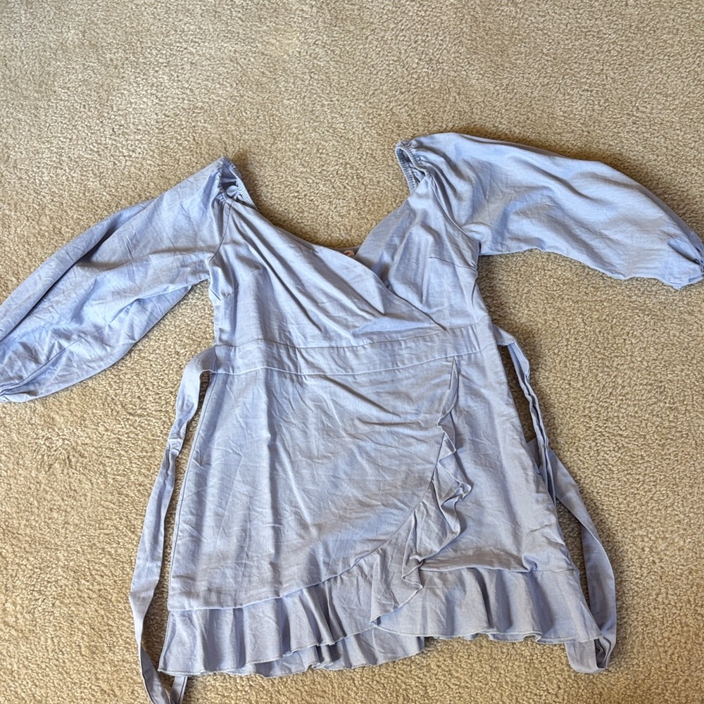 Showpo Light Blue Wrap Dress